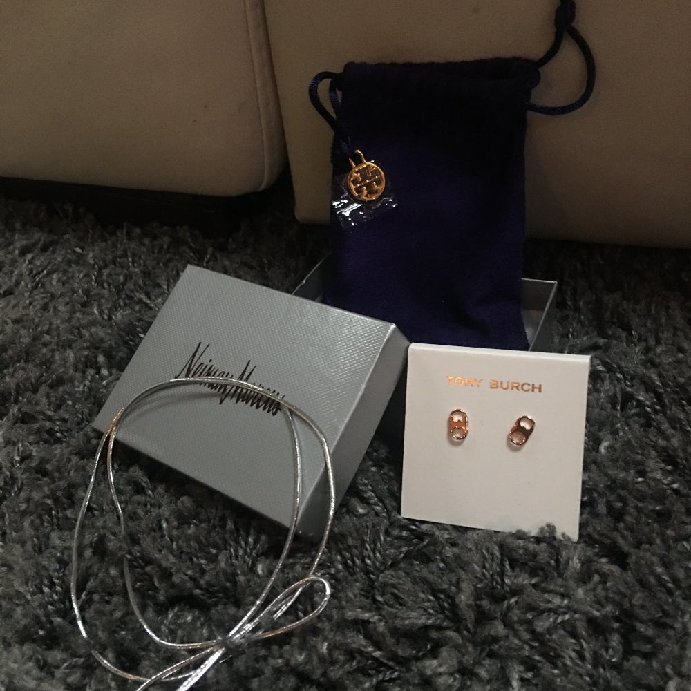 Tory Burch~ TWO PAIRS~ Gemini Link Stud Ear… - Picture 5 of 10